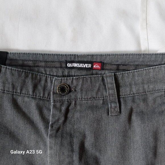 Quiksilver Mens Gray Casual Flat-Front Shorts Size 30 Polyester/Cotton Blend Mad - Picture 3 of 7
